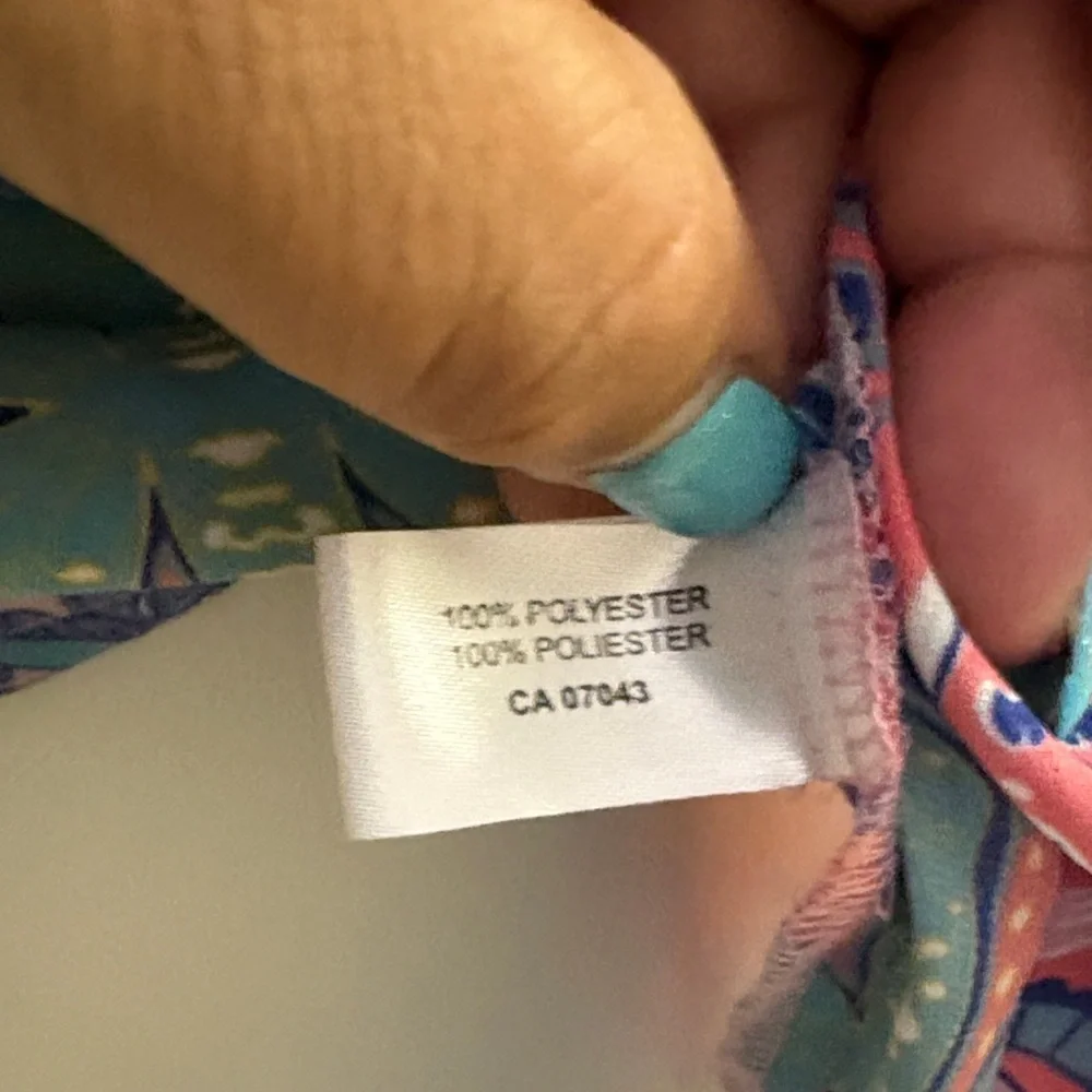 Violet + Claire V-Neck Sleeveless Top Pink Blue White Paisley Floral Sz small - Picture 3 of 7